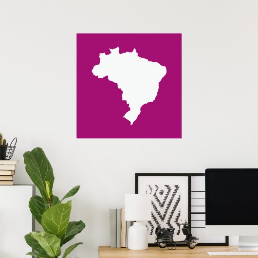 Lila festliches Brasilien in Emporiomoffa Poster (Heimbüro)