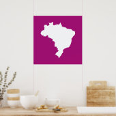 Lila festliches Brasilien in Emporiomoffa Poster (Küche)