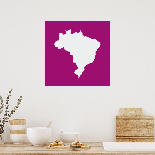 Lila festliches Brasilien in Emporiomoffa Poster (Küche)