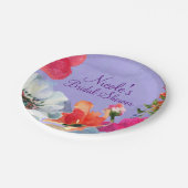 Lila, fett gestrichener Pop Chic Brautparty Pappteller (Schrägansicht)