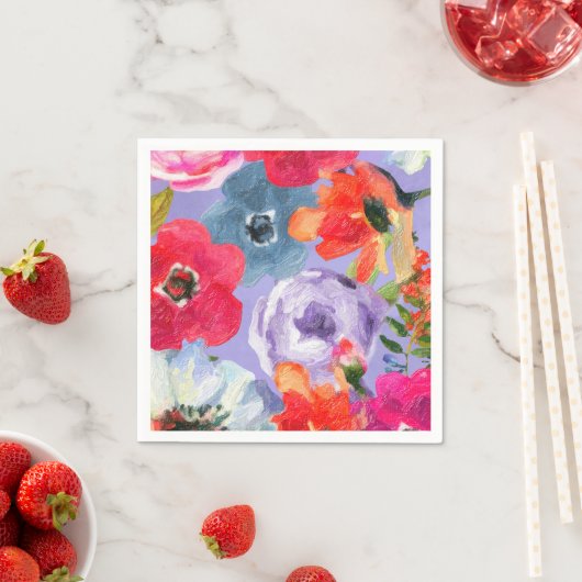 Lila, fett gestrichener Pop Chic Brautparty Serviette (Beispiel)