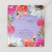 Lila, fett gestrichener Pop Chic Table Platzkarte (Außenseite Aufgefaltet)