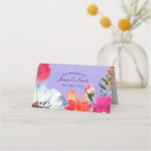 Lila, fett gestrichener Pop Chic Table Platzkarte (Vorderseite)