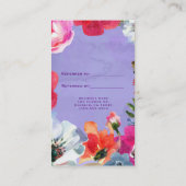 Lila, fett gestrichener Pop Chic Weiterempfehlen Empfehlungskarte (Rückseite)