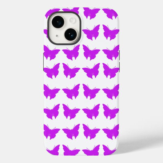 Lila, fette Mod-Butterfliegen Case-Mate iPhone Hülle (Rückseite)