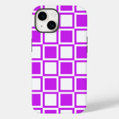 Lila fette Mod-Quadrate Case-Mate iPhone Hülle (Rückseite)