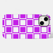 Lila fette Mod-Quadrate Case-Mate iPhone Hülle (Rückseite (Horizontal))