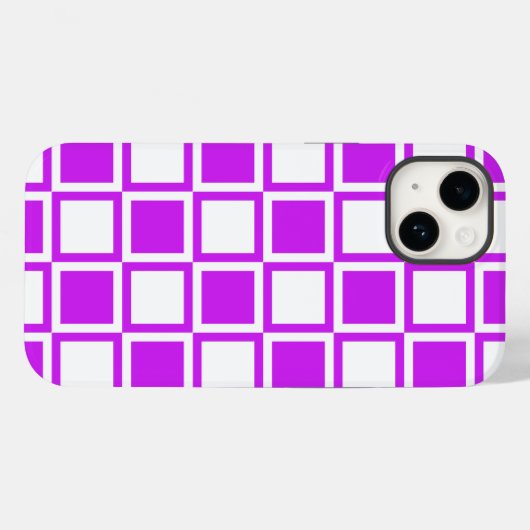 Lila fette Mod-Quadrate Case-Mate iPhone Hülle (Rückseite (Horizontal))