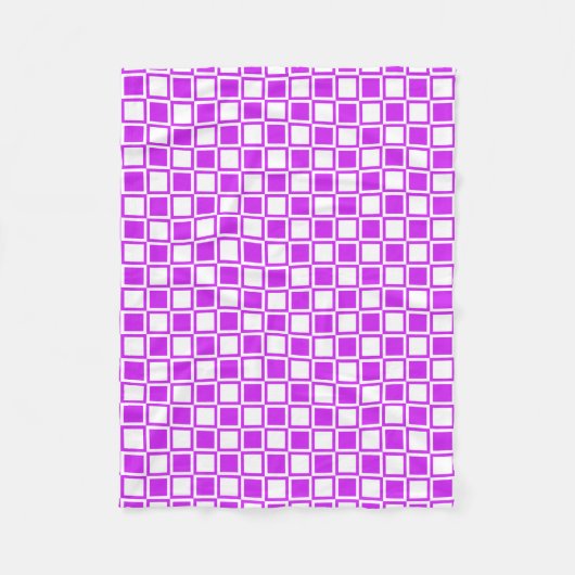 Lila fette Mod-Quadrate Fleecedecke (Vorderseite)