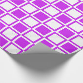 Lila fette Mod-Quadrate Geschenkpapier (Ecke)