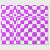 Lila fette Mod-Quadrate Geschenkpapier (Flach)