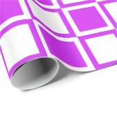 Lila fette Mod-Quadrate Geschenkpapier (Rolleneckpunkt)