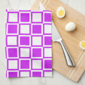 Lila fette Mod-Quadrate Handtuch (Viertel Falte)