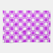 Lila fette Mod-Quadrate Handtuch (Horizontal)