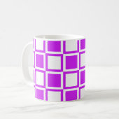 Lila fette Mod-Quadrate Kaffeetasse (Vorderseite Links)