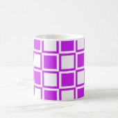 Lila fette Mod-Quadrate Kaffeetasse (Mittel)