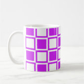 Lila fette Mod-Quadrate Kaffeetasse (Links)