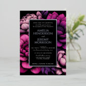 Lila Fettflora mit Details Einladung (Stehend vorne)