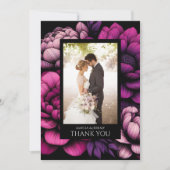 Lila Fettfloral Dankeskarte (Vorderseite)