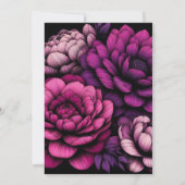 Lila Fettfloral Dankeskarte (Rückseite)