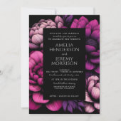 Lila Fettfloral Einladung (Vorderseite)