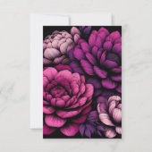 Lila Fettfloral RSVP Karte (Rückseite)