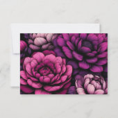 Lila Fettfloral RSVP Karte (Rückseite)