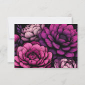 Lila Fettfloral RSVP Karte (Rückseite)