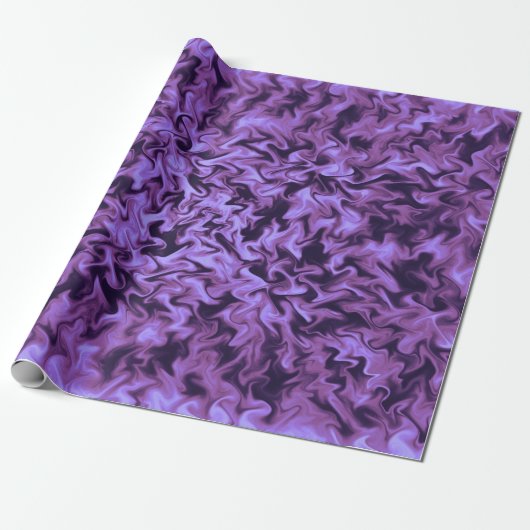 Lila Feuer Geschenkpapier (Ungerollt)