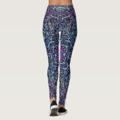 Lila Feuer Leggings (Rückseite)