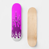 Lila Feuer-LichtSkateboard Skateboard (Vorderseite)