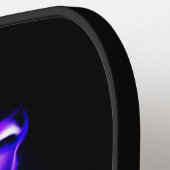 Lila Feuerflammende Tigerkatze Pickleball Schläger (Linke Seite)