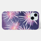 Lila Feuerwerkskörper | Pastel Watercolor Case-Mate iPhone Hülle (Rückseite (Horizontal))