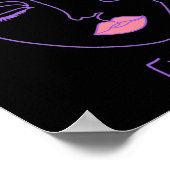 Lila Fibro Face Line Kunst Poster (Ecke)