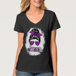 Lila Fibromyalgie-Bewusstsein Fibro-Krieger Zystis T-Shirt