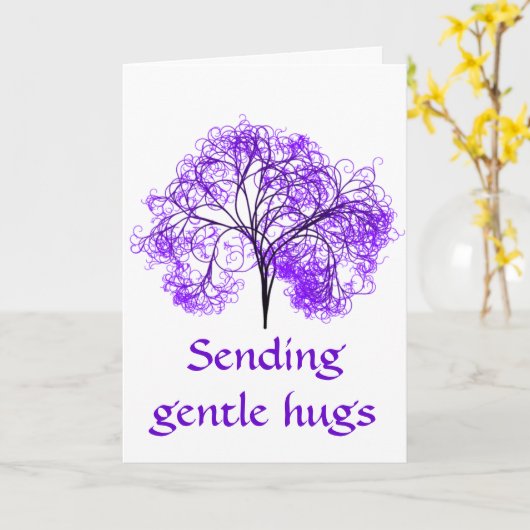 Lila Fibromyalgie Karte (Gelbe Blume)