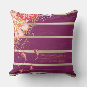 Lila Fibromyalgie Throw Kissen
