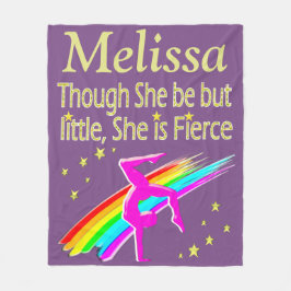 LILA FIERCE GYMNAST PERSONALISIERT BLANKET FLEECEDECKE