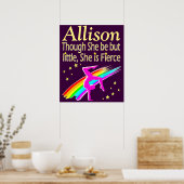 LILA FIERCE GYMNAST PERSONALISIERT POSTER (Küche)