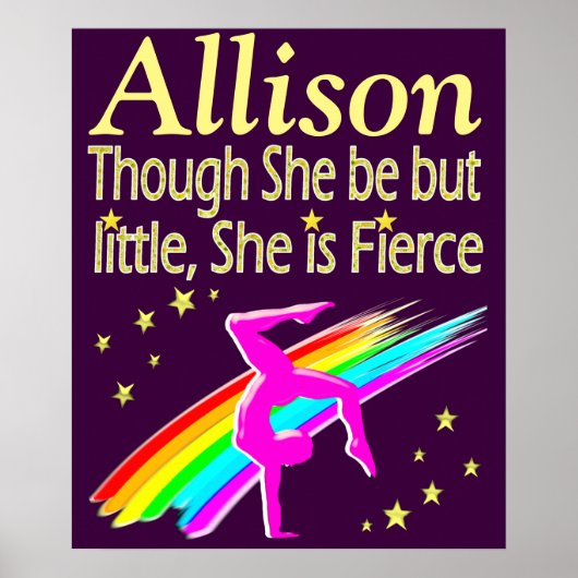 LILA FIERCE GYMNAST PERSONALISIERT POSTER (Vorne)