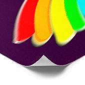 LILA FIERCE GYMNAST PERSONALISIERT POSTER (Ecke)