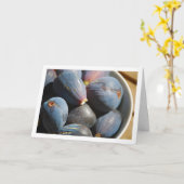 Lila Fig Frucht in Bowl Karte (Gelbe Blume)