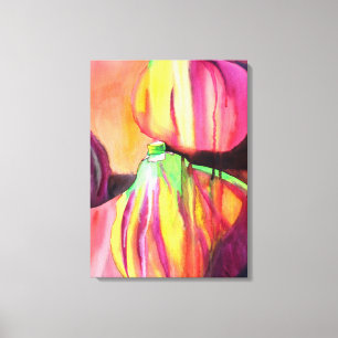 Lila Figs Aquarell Original Tropfen Malerei Leinwanddruck