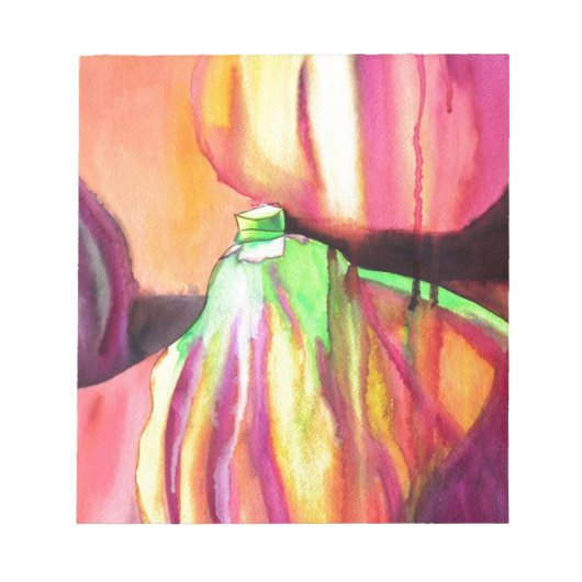 Lila Figs Original Aquarellmalerei Tropfen Notizblock (Vorderseite)