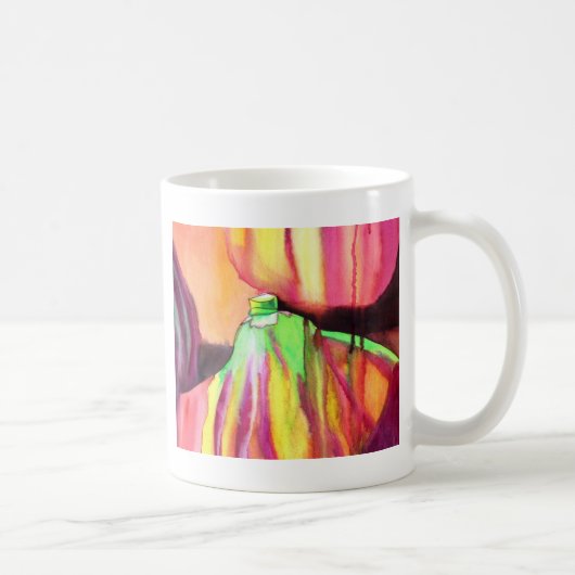 Lila Figs original Art Aquarell Tropfen Malerei Kaffeetasse (Rechts)