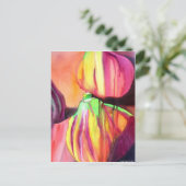 Lila Figs original Art Aquarell Tropfen Malerei Postkarte (Stehend Vorderseite)