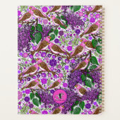 Lila Finches, Lilacs - NH Staat Bird und Blume Planer (Rückseite)