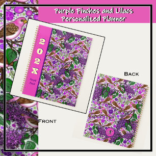Lila Finches, Lilacs - NH Staat Bird und Blume Planer