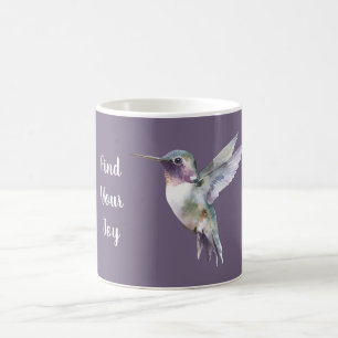 Lila Finden Freude Kolibri Kaffeetasse