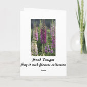 Lila Fingerhut… Karte (Rückseite)